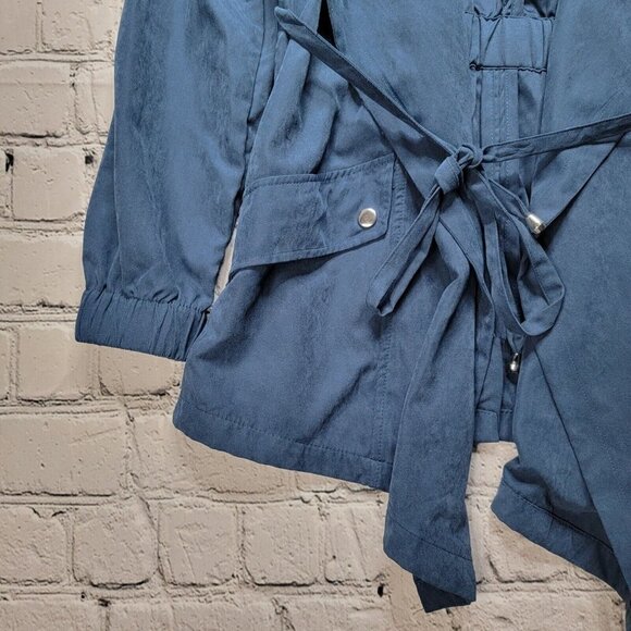 Hyfve Hyfve Hyfve Blue Soft Shawl Collar Tie Waist Jacket Size S - Picture 6 of 13